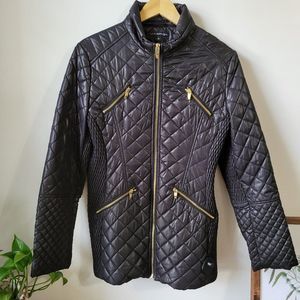 EXCELLENT USED VIA SPIGA LONG LINE QUILTED OUTERWEAR JACKET SIZE M
